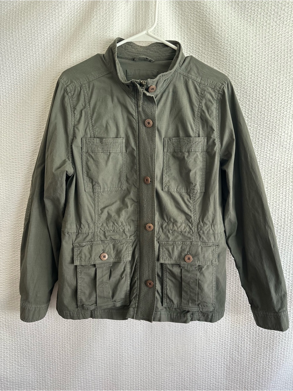 L.L. Bean Ripstop Women’s Olive Green Utility Field Casual Jacket Size: Medium